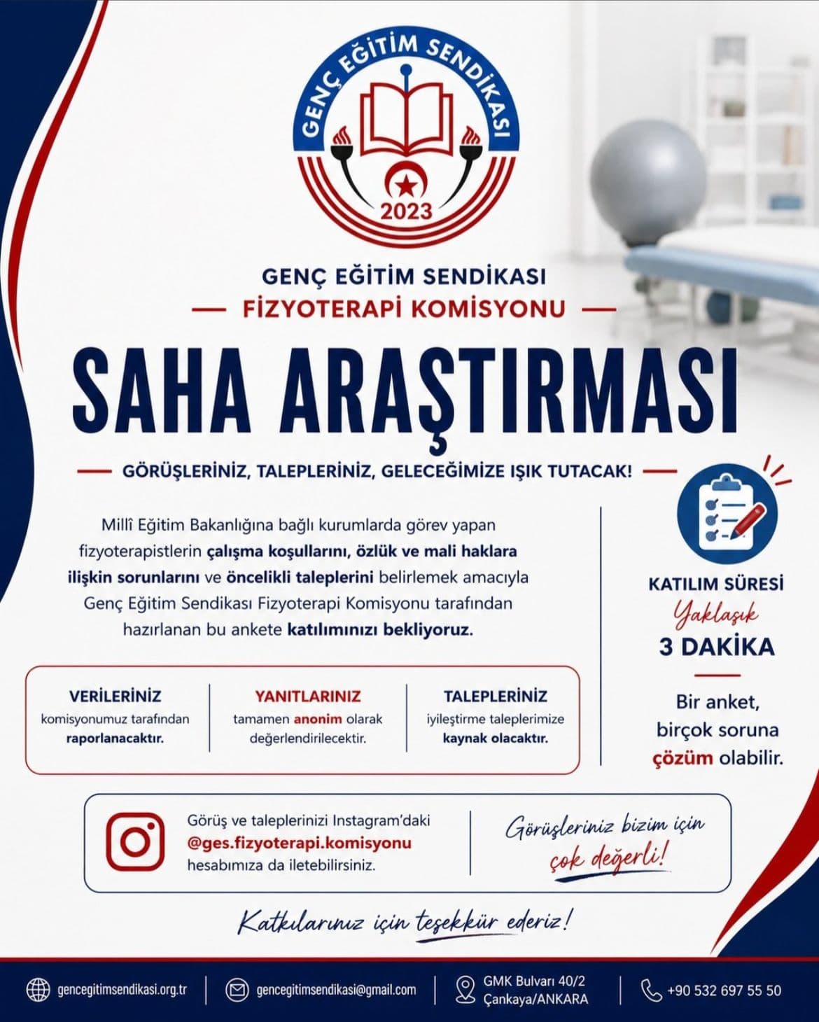 Fizyoterapist Saha Anketi